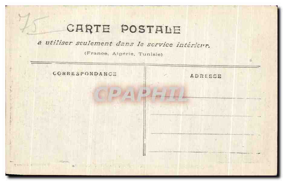 CPA Paris Inonde Pont de l'Archeveche Inondations 1910 — Rückseite
