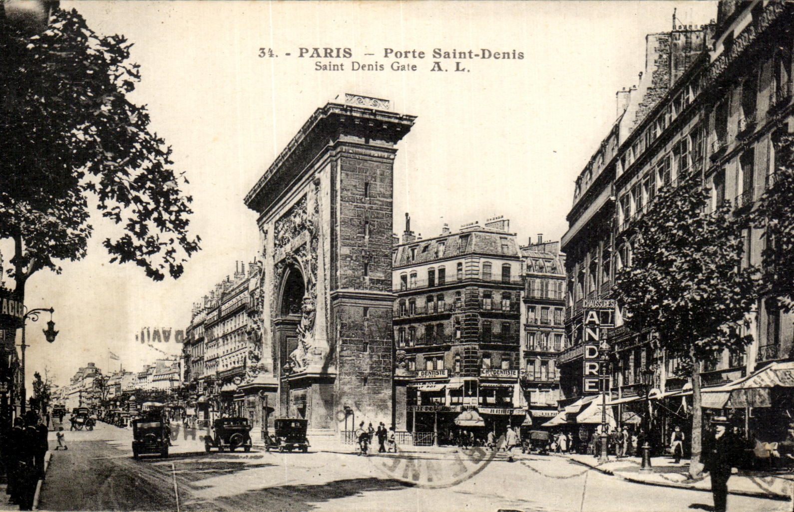 CPA Paris Porte Saint Denis Saint Denis Gate 