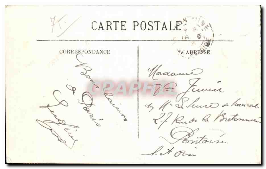 CPA Paris La Place de la Concorde et la Seine Peniche  — Verso