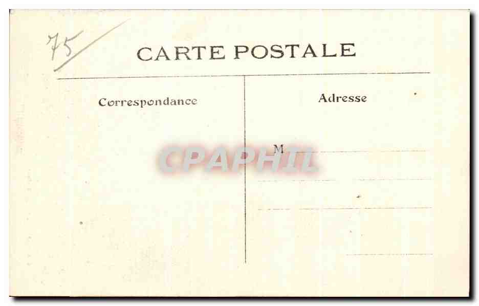 CPA Les Eglise de Paris Portail de Notre Dame — Verso