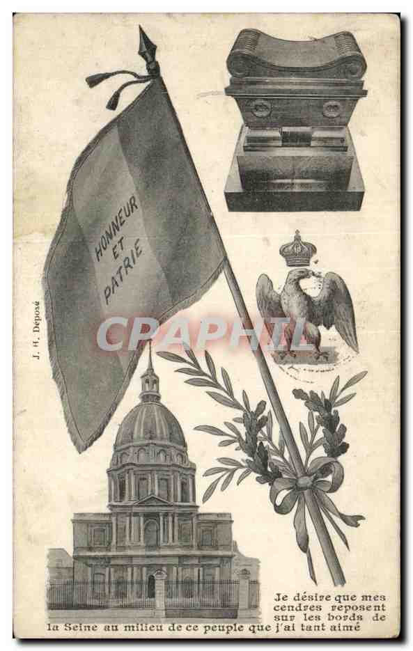 CPA Invalides Paris Honneur et patrie Militaria Aigle Napoleon 