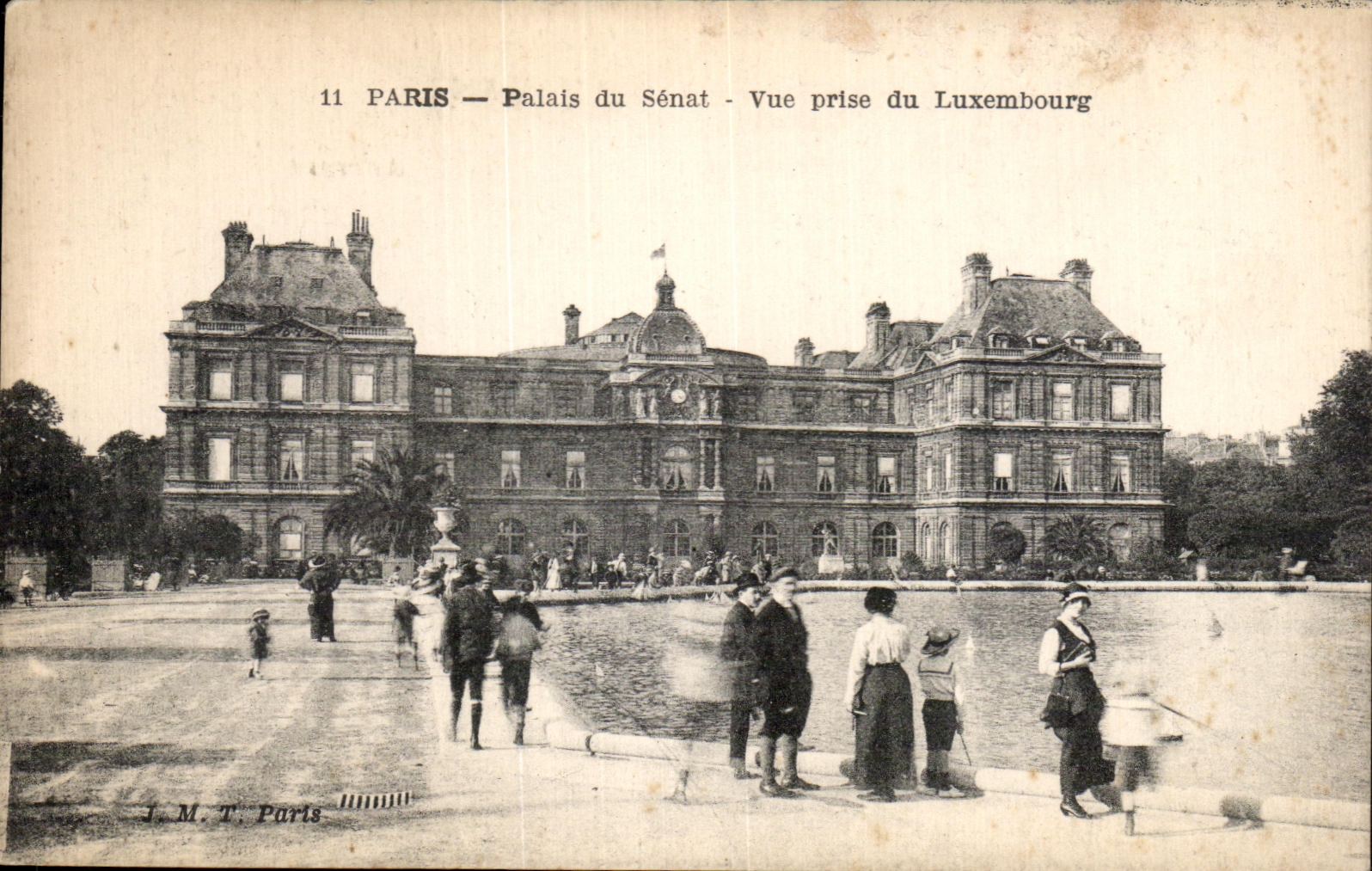 CPA Paris palais du senat Vue Prise du luxembourg