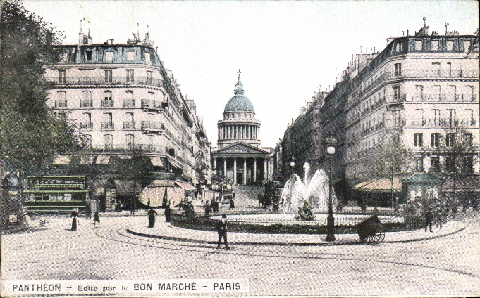 CPA Pantheon Bon Marche Paris Rue Soufflot Pantheon 