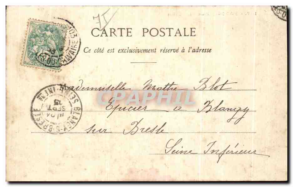 CPA Paris Rue St Martin Tramway — Rückseite