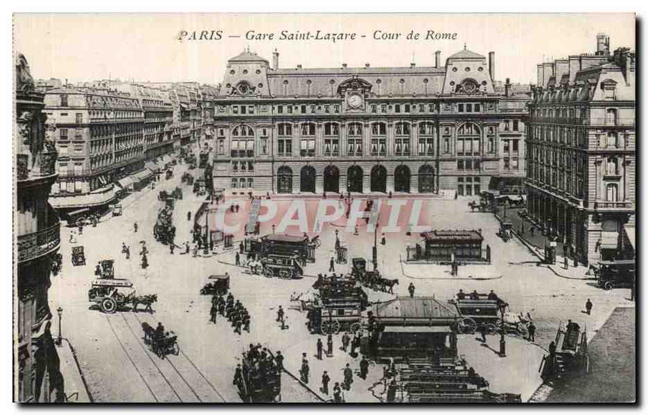 CPA Paris Gare Saint Lazare Cour de Rome