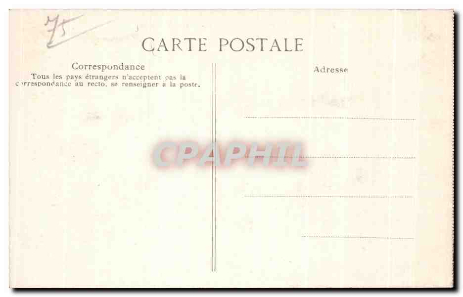 CPA Paris Gare Saint Lazare Cour de Rome — Rückseite
