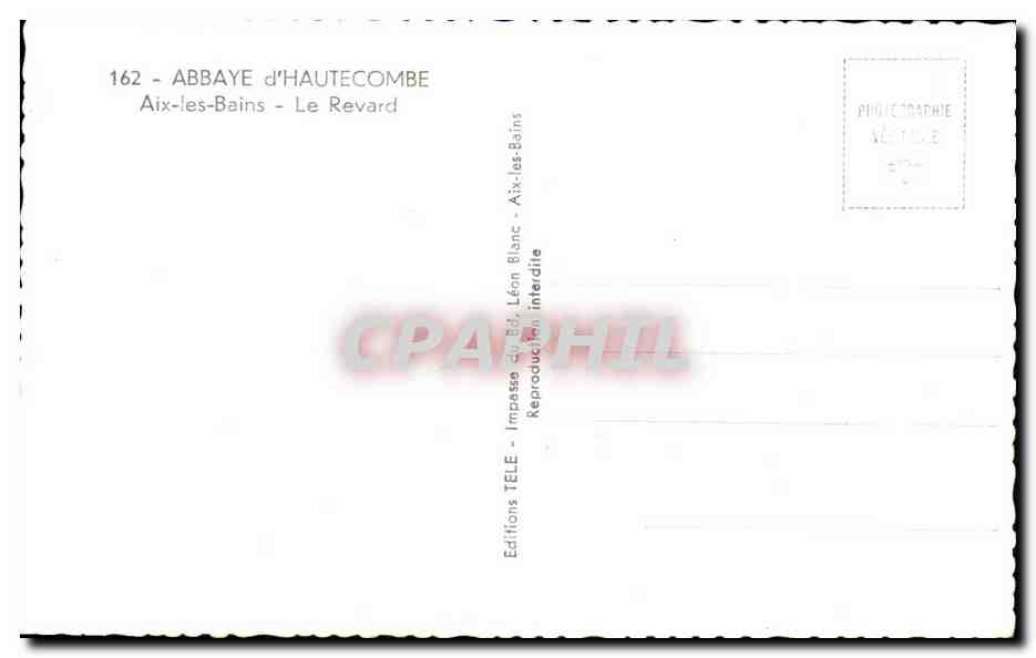 CPA Abbaye d'Hautecombe Aix les Bains Le Revaed — Rückseite