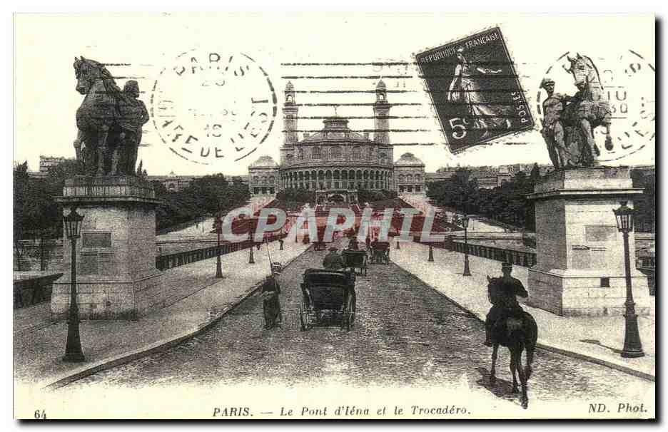 REPRO Paris Le Pont d'lena et la Trocadero