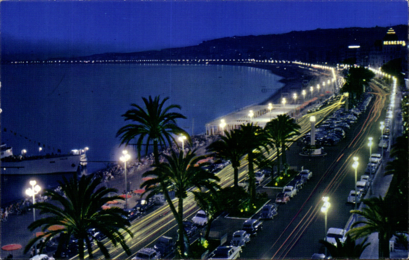 CPA Nice La Nuit Promenade des Anglais 