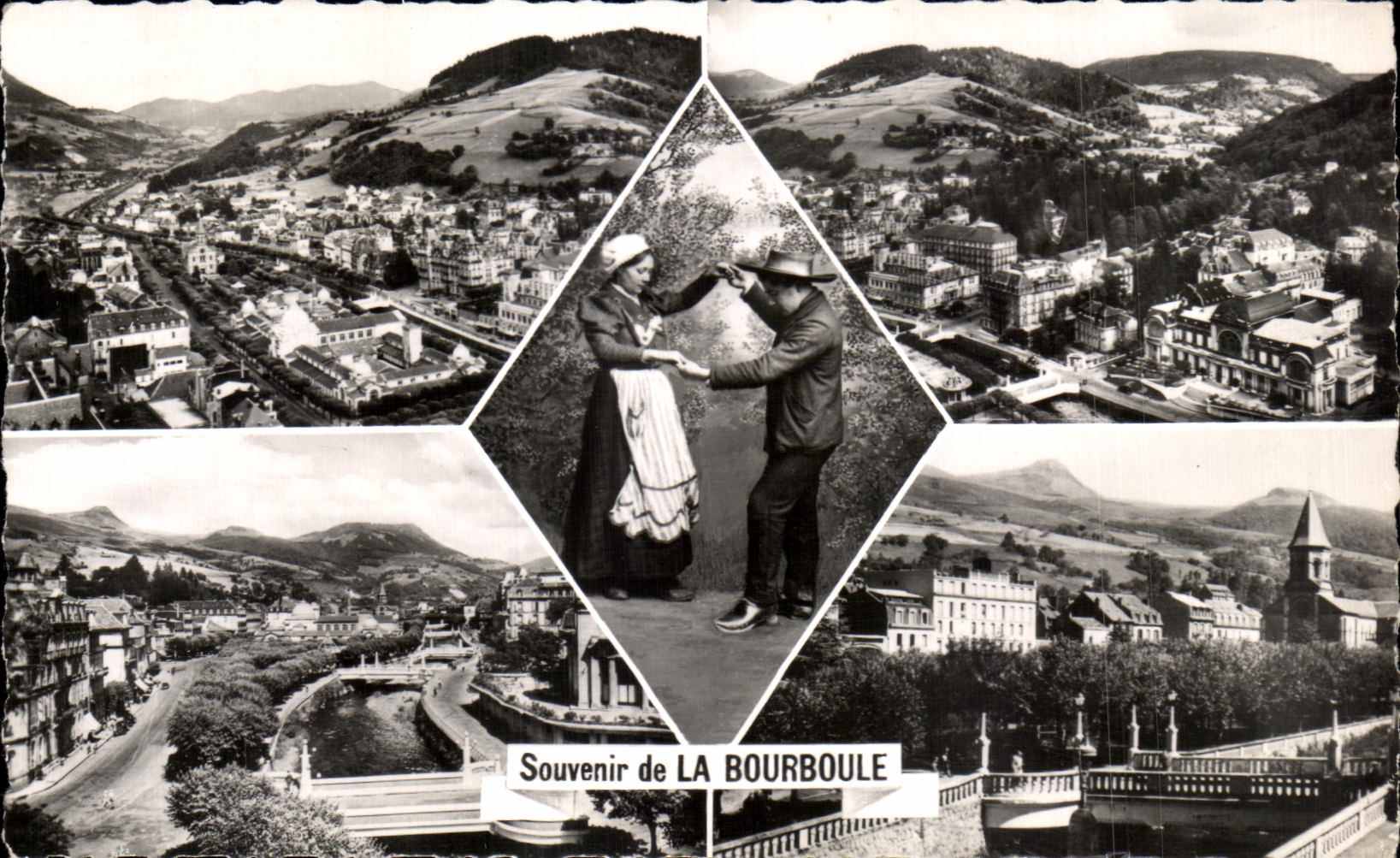 La Bourboule — Vue générale, Casino, Ponts sur la Dordogne, Église — Réal-Photo