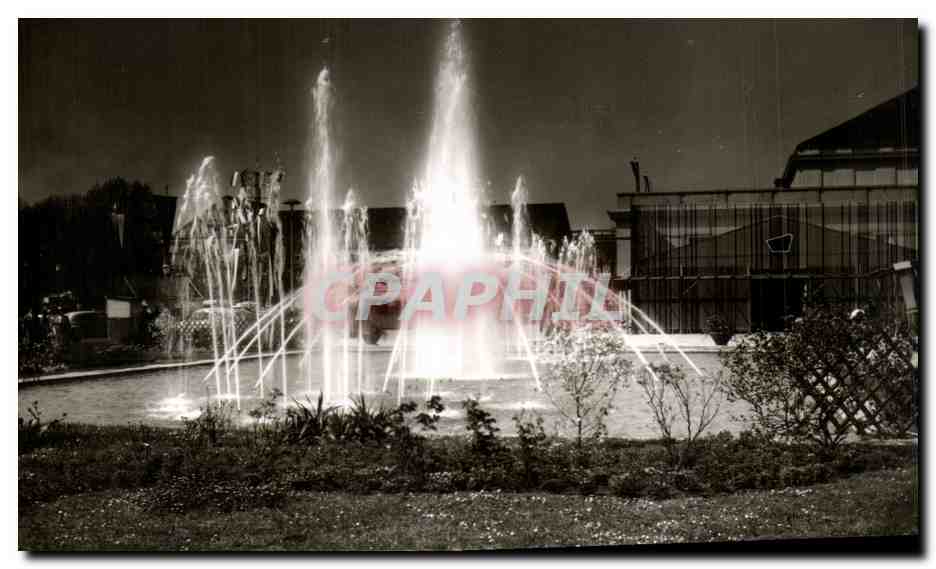 CPSM Karlsruhe I Baden Wasserspiele Festplatz