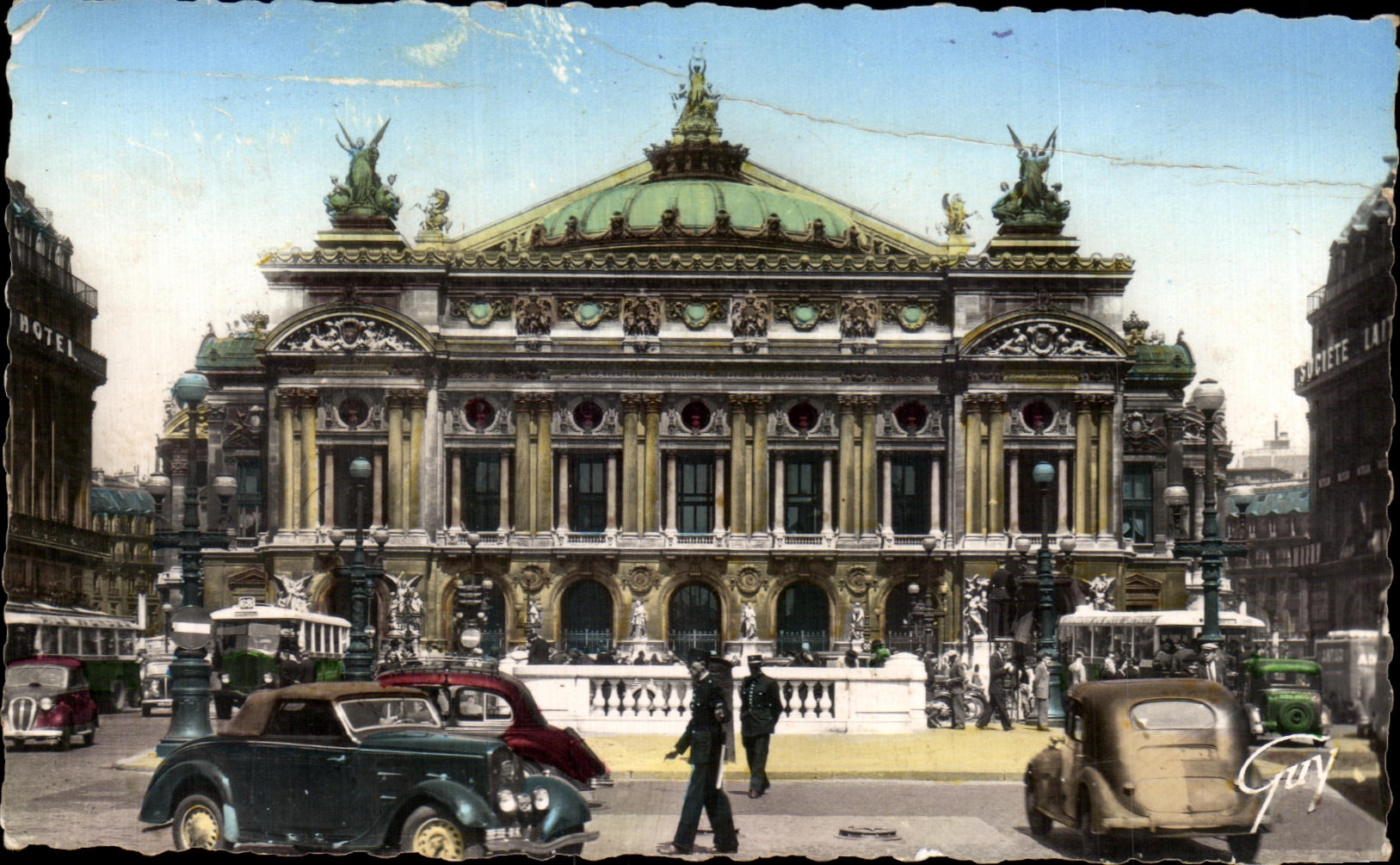 CPSM Paris Theatre de l'Opera automobile