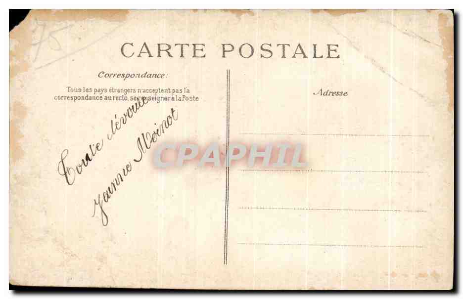 CPA Une Pensee de Paris Tour Eiffel — Rückseite