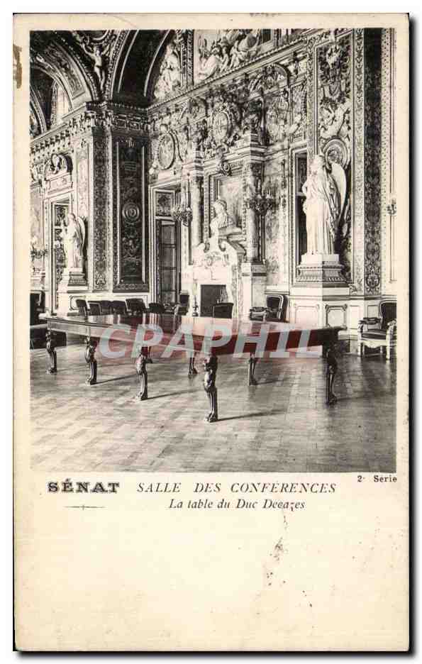 CPA Senat salle des conferences la lable du duc Decazes Paris 