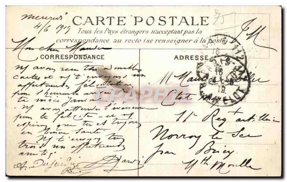 CPA Senat salle des conferences la lable du duc Decazes Paris  — Rückseite