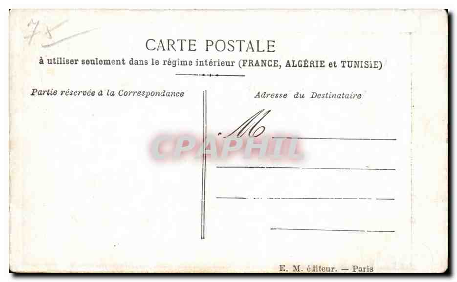 CPA paris la gare d'Orleans Quai d'Orsay — Verso