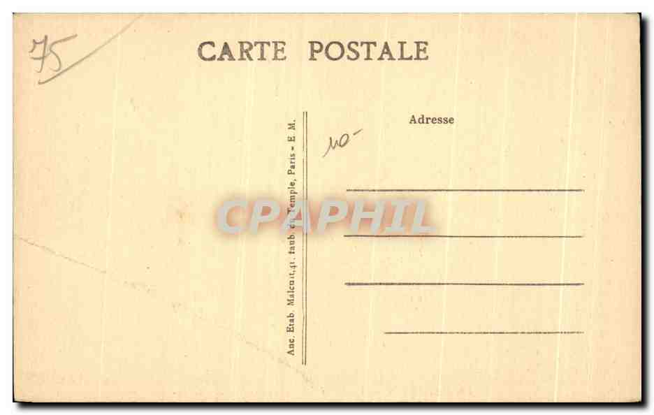 CPA Paris Institut oceano graphique — Rückseite