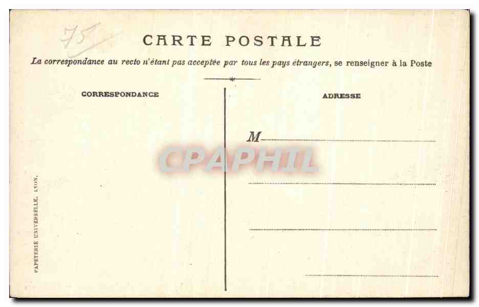 CPA paris Hotel Continental Un Salon — Rückseite