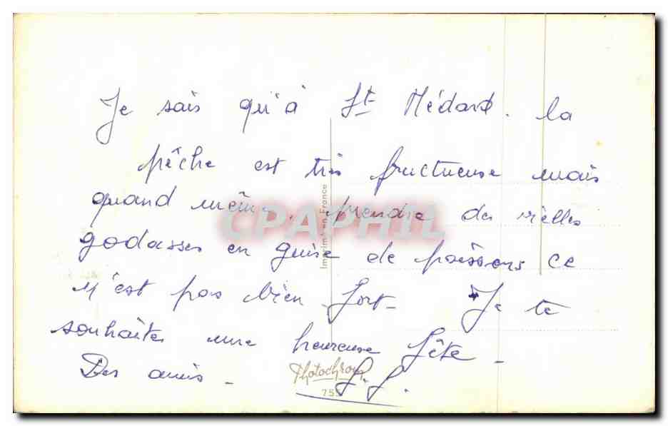 CPA Tachez de m'assortir une jolie parie d'escarpins Humour Pin up Peche Pecheur — Rückseite