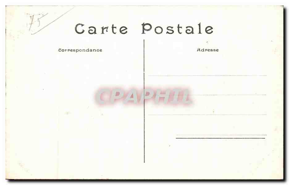 CPA Paris La Place de la Republique et la Caserne du Prince Eugene — Rückseite