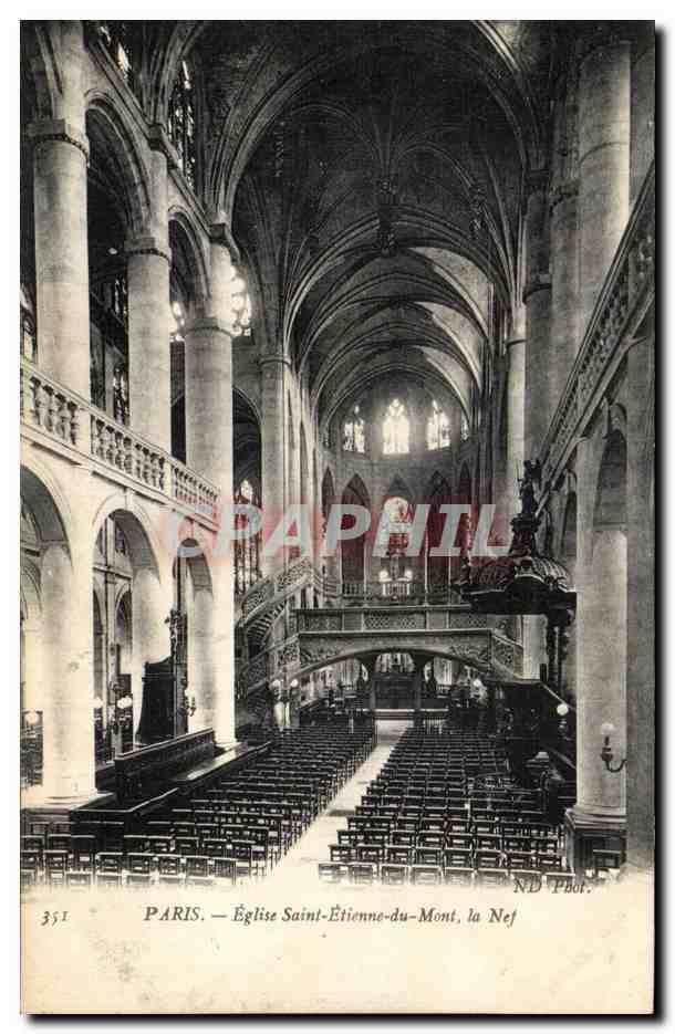 CPA Paris Eglise Saint Etienne du Mont la Nef