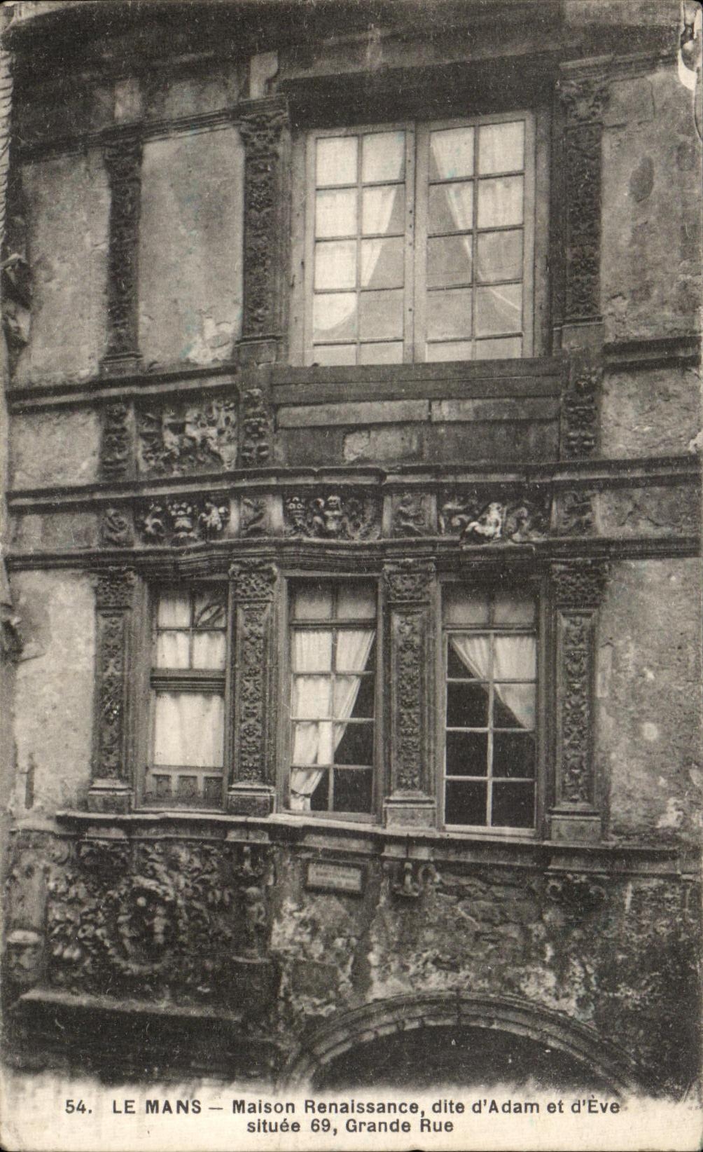 CPA Le Mans Maison Renaissance dite d'Adam et d'Eve situee Grande Rue 