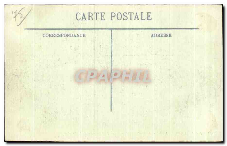 CPA Paris La Place de la Concorde vue sur le Ministere de la Marine I'Automobile Club  — Rückseite