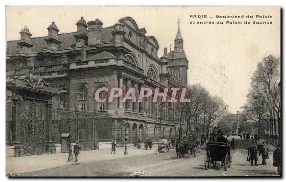 CPA Paris Boulevard du Palais et entree du Palais de Justice