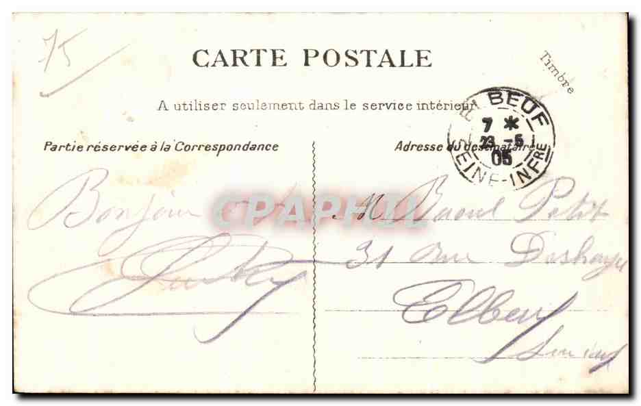 CPA Paris Montmartre L'Eglise Saint Jean I'Evangeliste — Rückseite
