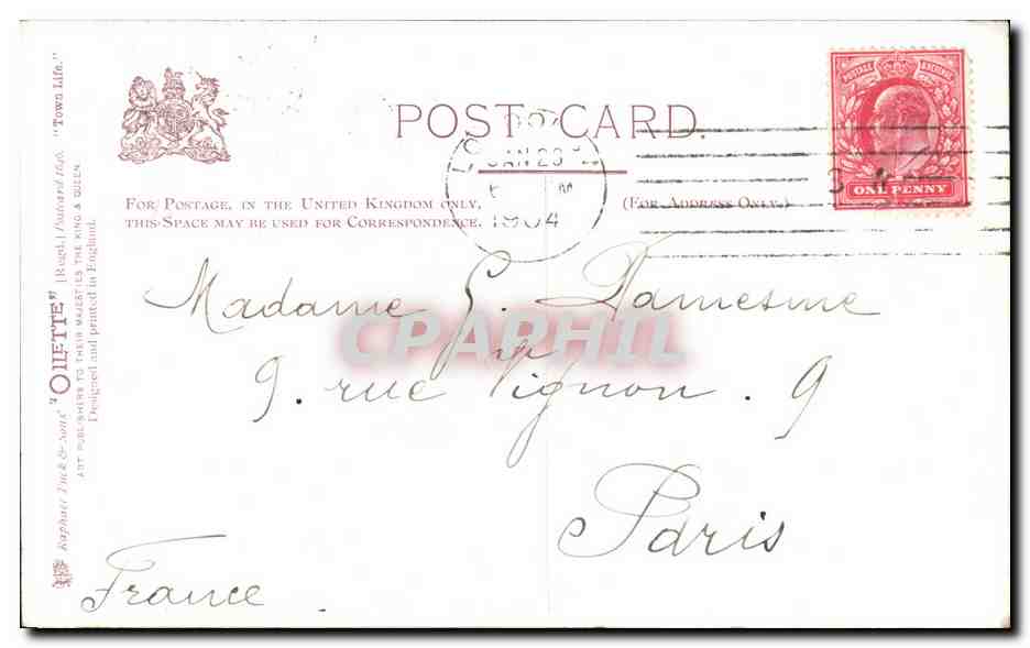 CPA Town Life Country Cousins Folklore costume Edward king — Verso