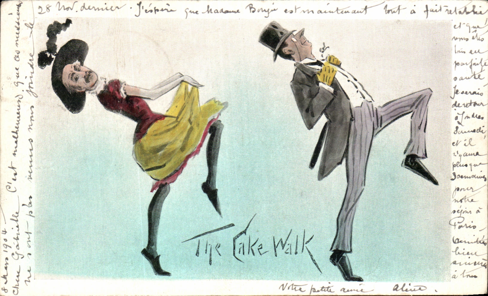 CPA The Cake Walk Danse Femme Coiple 