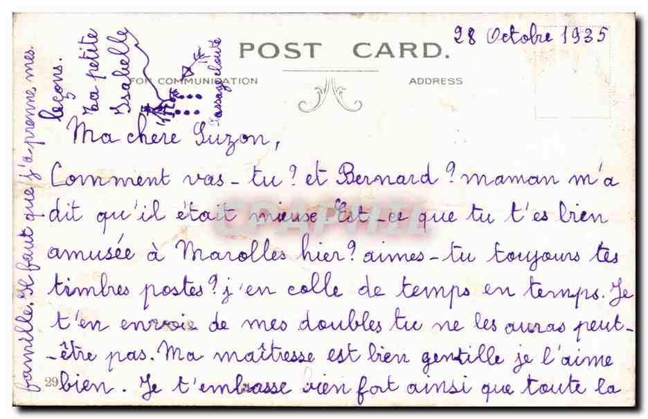 Enfant en voiture jouet — Contrôle de vitesse par un policier — éditeur non visible — Achterkant