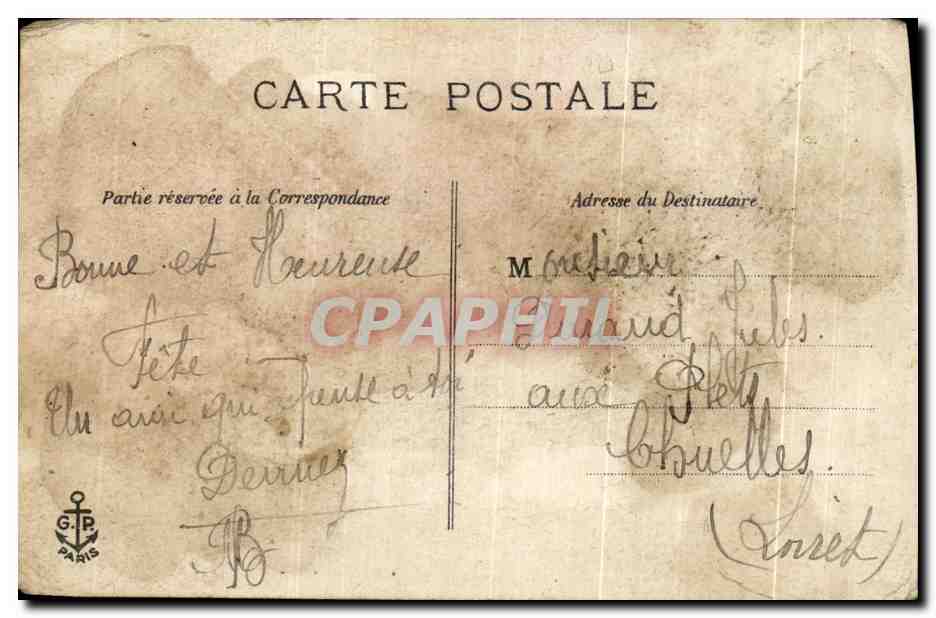CPA C'est encore un trep beau cadeau Que je te fais la vieux chameau Camel — Verso
