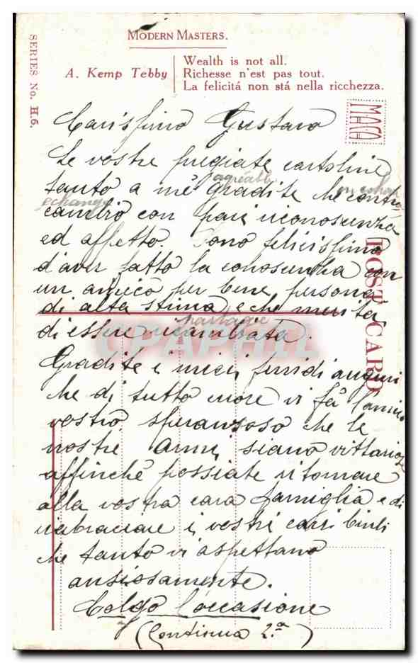 CPA A Kemp Tebby Couple Fantaisie Enfant — Rückseite