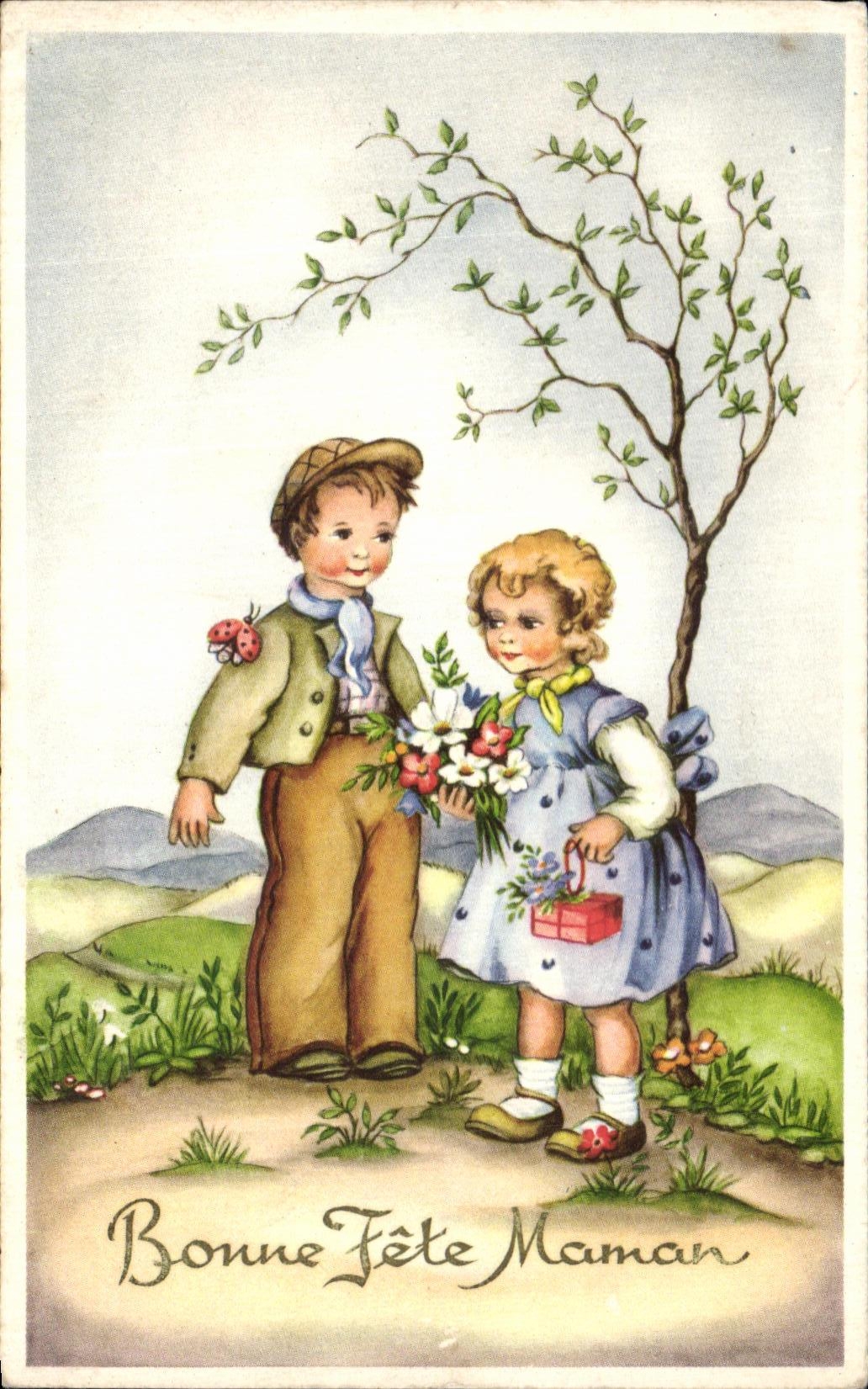 CPA Bonne Fete Maman Enfants