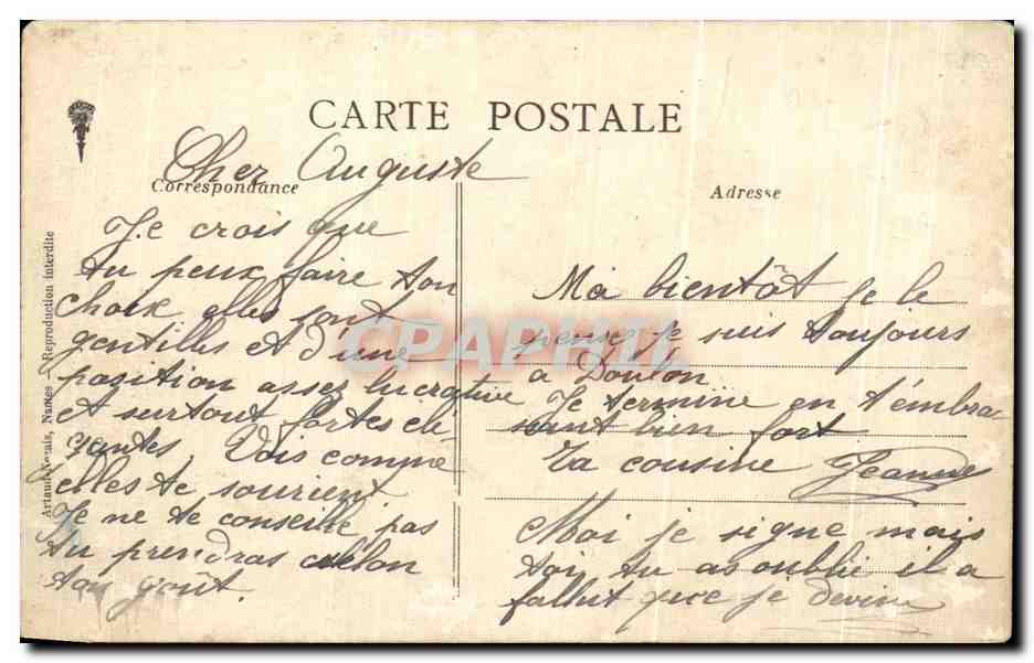 CPA Faites votre choix !!! Plus de celibataires !!! — Verso