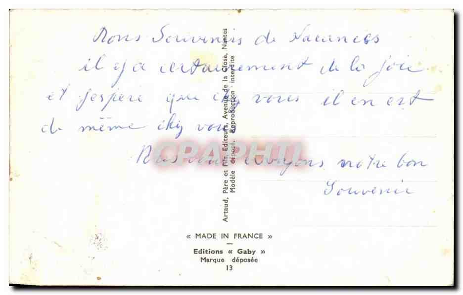 CPA Y'a d'la joie ! Femme forte Couple Plage  — Rückseite