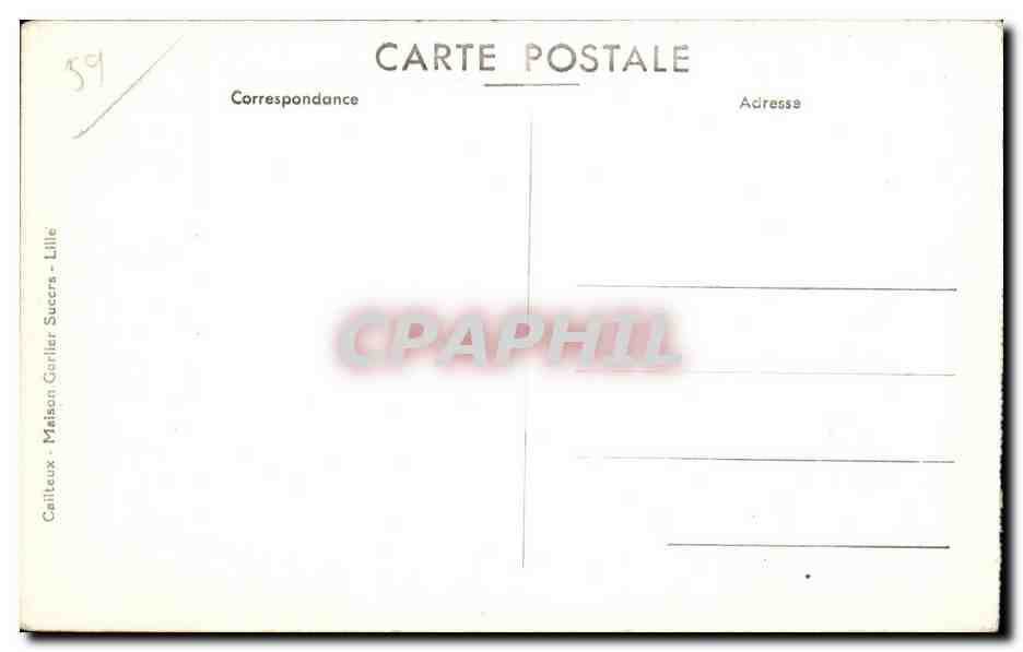 CPA Lille La Bourse Et Le Theatre — Verso