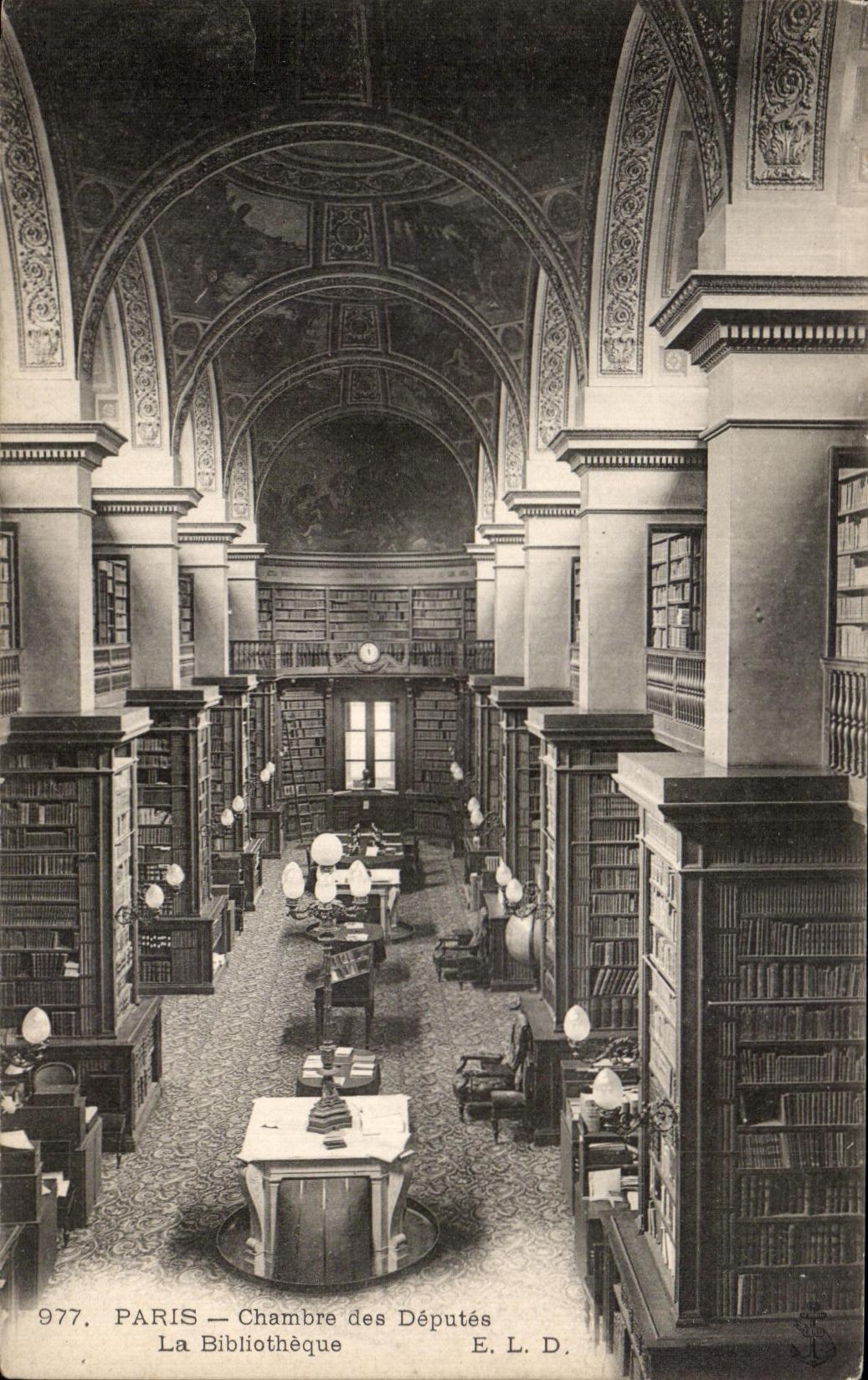 CPA Paris Chambre des Deputes La Bibliotheque Library
