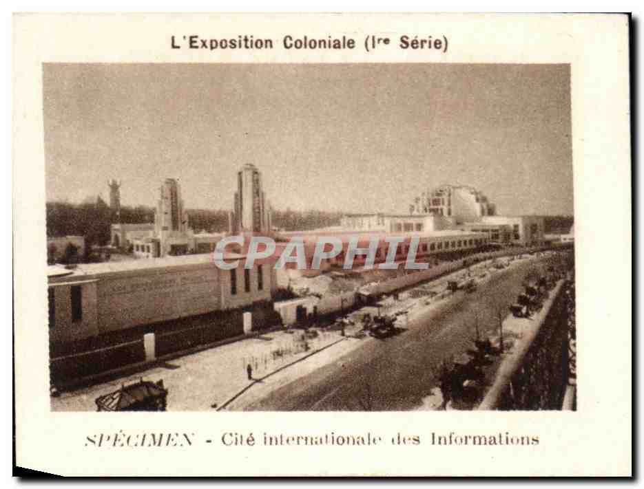 Image L'Exposition Coloniale Specimen cite internationale des informations Paris 