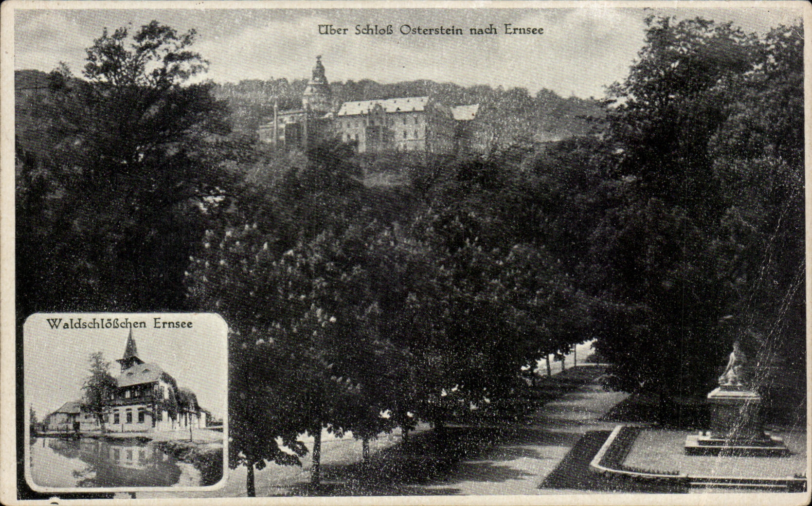 CPA Uber schloss Osterstein nach Ernsee Waldschlosschen Ernsee Gera