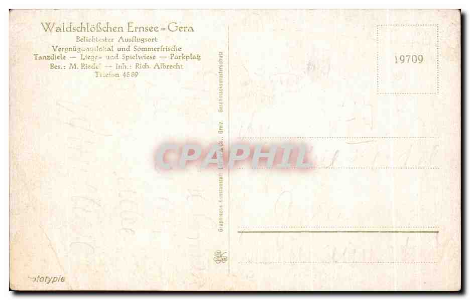 CPA Uber schloss Osterstein nach Ernsee Waldschlosschen Ernsee Gera — Back