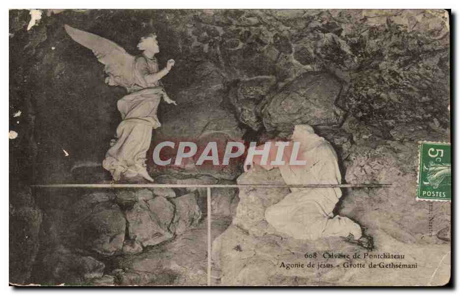 CPA Agonie de Jesus Grotte de Gethsemani Calvaire de Pontchateau