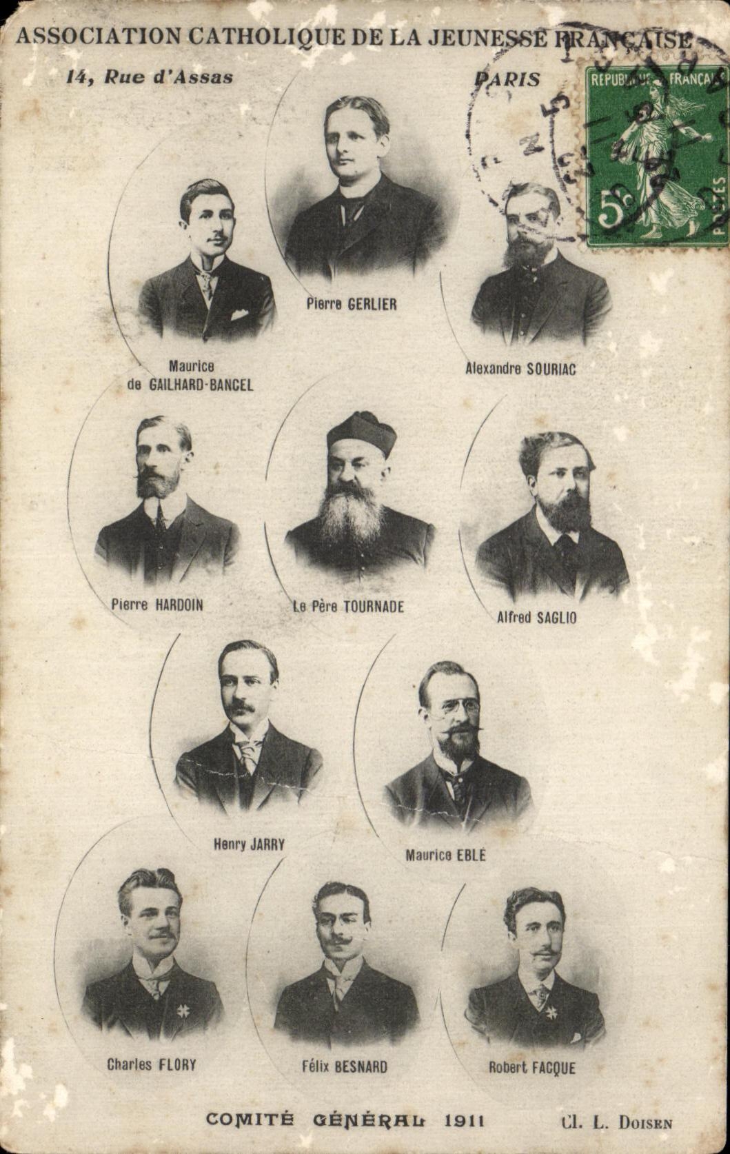 CPA Comite General Association Catholique De La Jeunesse Francaise Rue d'Assas Paris 