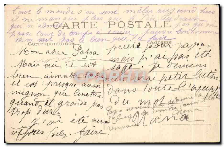 CPA Mers Notre Dame de la Falaise — Verso