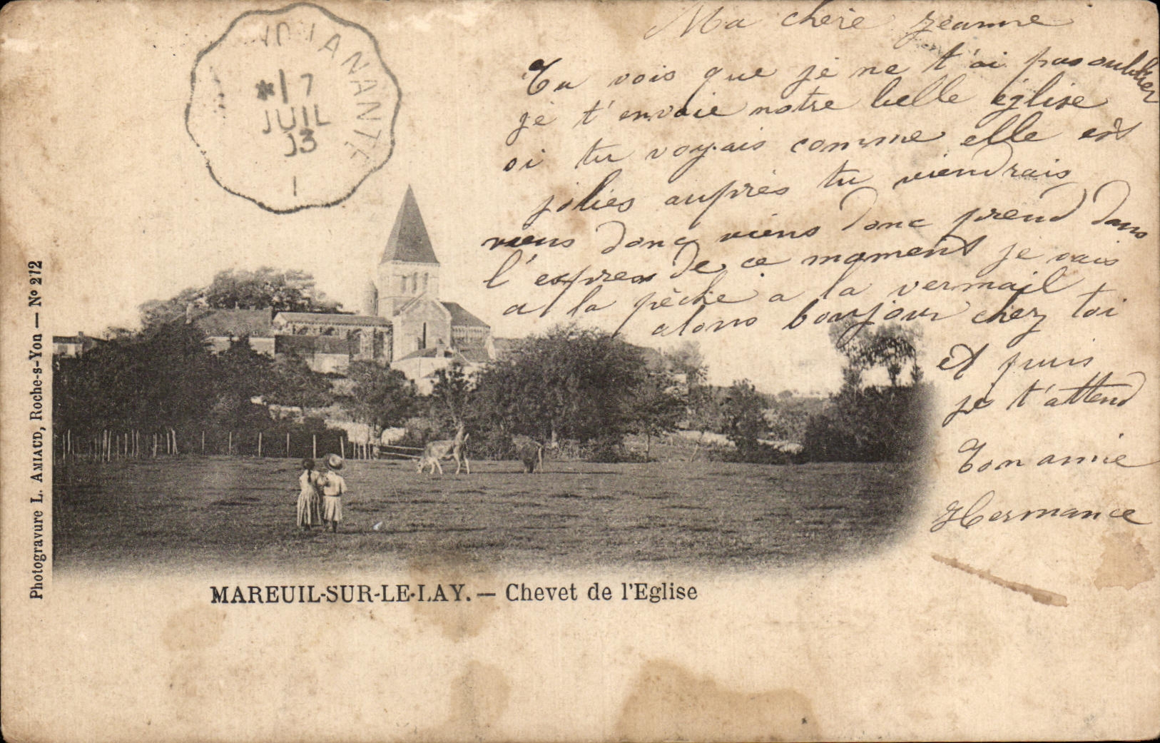 CPA Mareuil Sur Le Lay Chevet de l'Eglise 