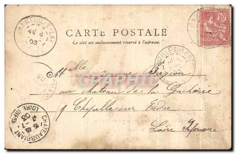 CPA Mareuil Sur Le Lay Chevet de l'Eglise  — Back