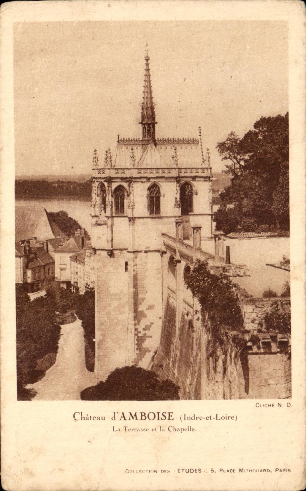 CPA Chateau d'Amboise Indre et Loire La Terrasse et la Chapelle 
