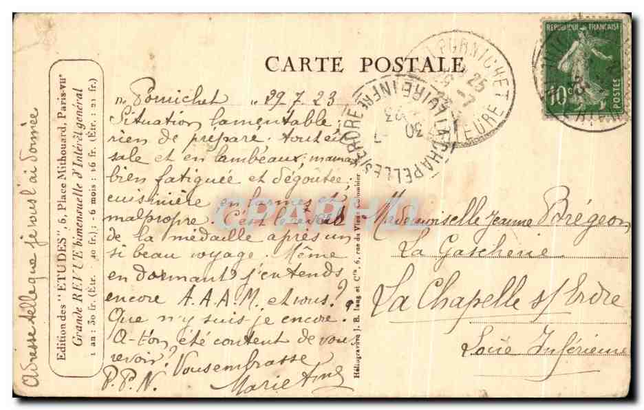 CPA Chateau d'Amboise Indre et Loire La Terrasse et la Chapelle  — Rückseite