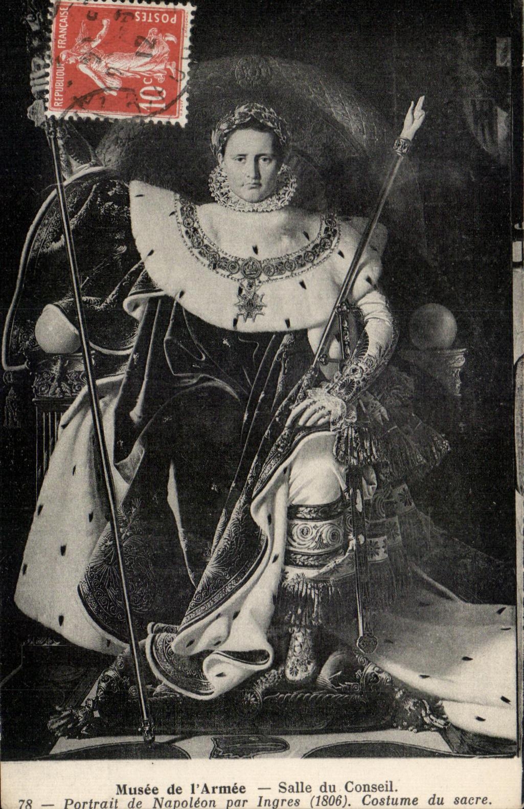 CPA Musee de l'Armee Salle du Conseil Portrait de Napoleon 1er par Ingres Costume du sacre
